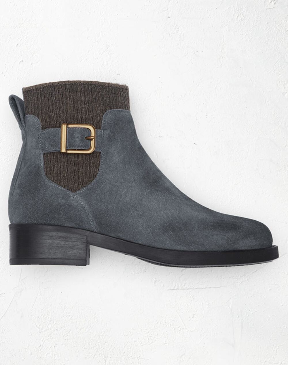 Cammina Womens Salerno Ankle Boots Size 9.5 Smoke Blue Green Suede NIB